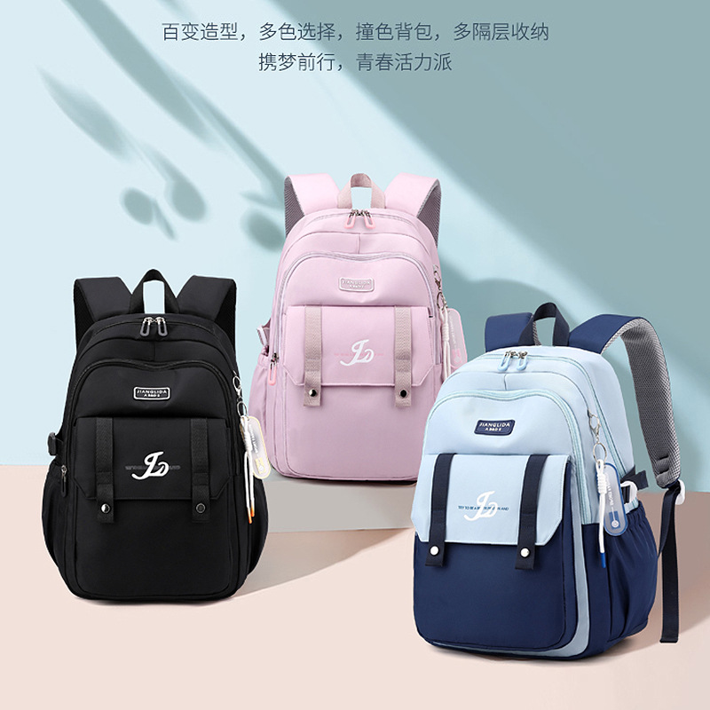 Nueva mochila niñas ins alta calidad estudiante de secundaria mochila estudiante universitario de gran capacidad mochila de moda para mujer