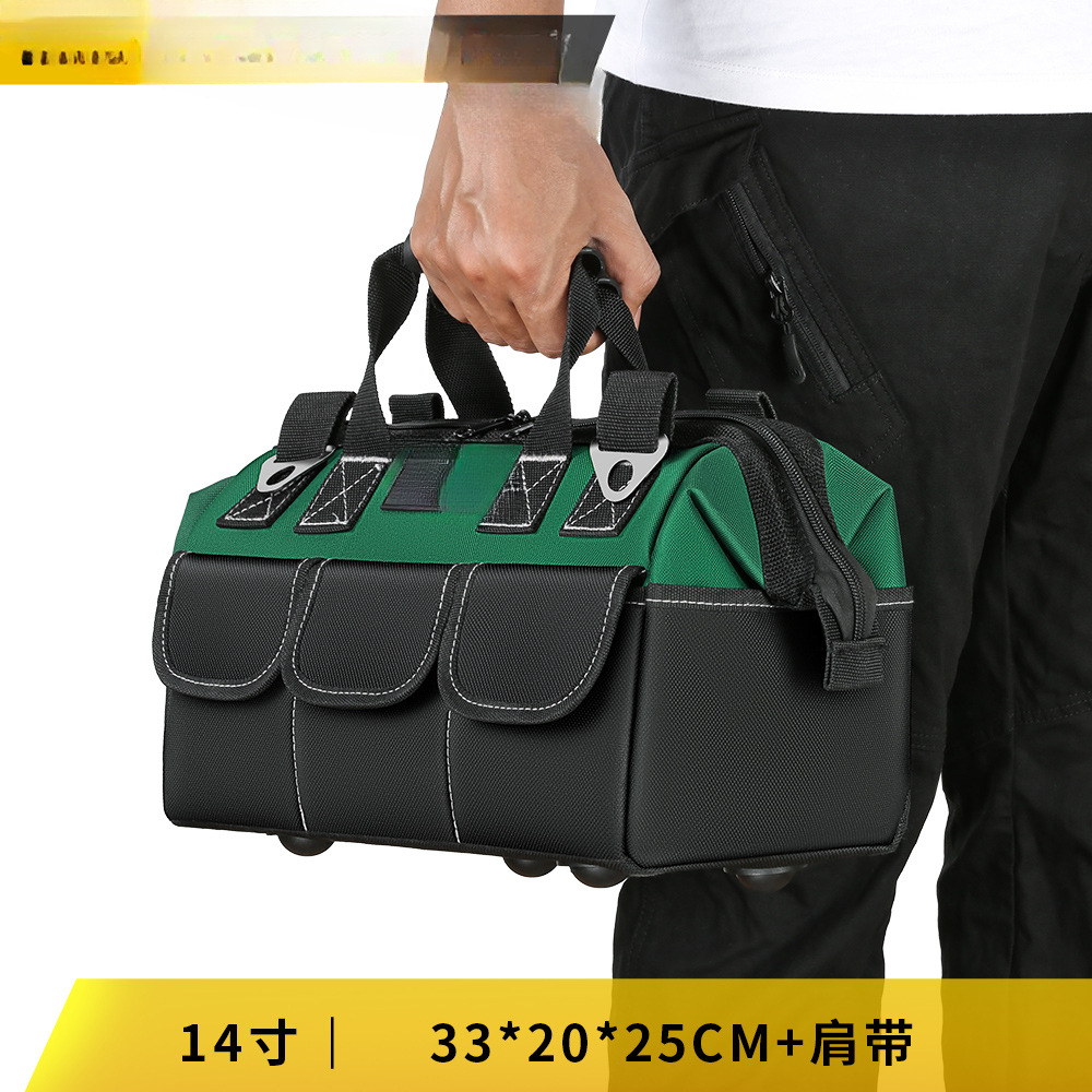 Kit de herramientas portátil multifuncional, lona especial para electricista, bolsa de almacenamiento gruesa y duradera, bolsa de mantenimiento de escalera de carpintería