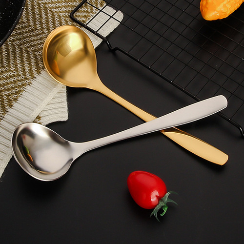 Korean stainless steel deepened and thickened spoon household soup spoon large spoon spoon table spoon large spoon