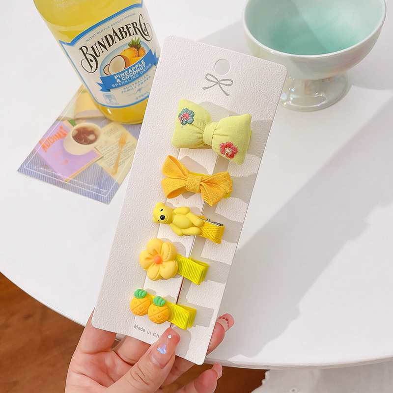 Accesorios para el cabello para niños Horquilla linda de dopamina Clip de flequillo lateral para niñas horquilla Clip de pico de pato de dibujos animados para niñas tocado