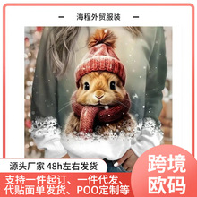 Women's Pull-up Lantern Long Sleeve Round Neck Cartoon Geome