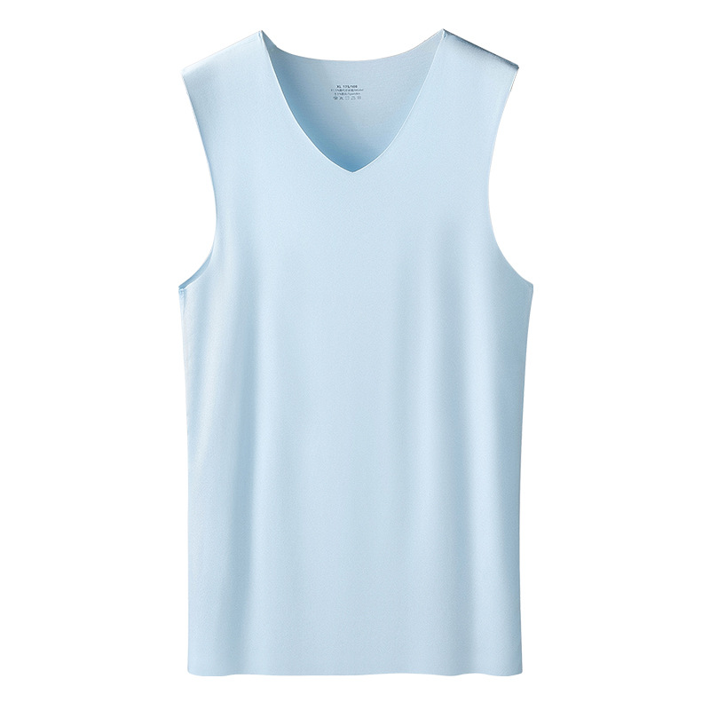 [Sin costuras y sin sensación] 80 chalecos modales de doble cara para hombre sin mangas camiseta chaleco se puede usar fuera de la camiseta transfronteriza