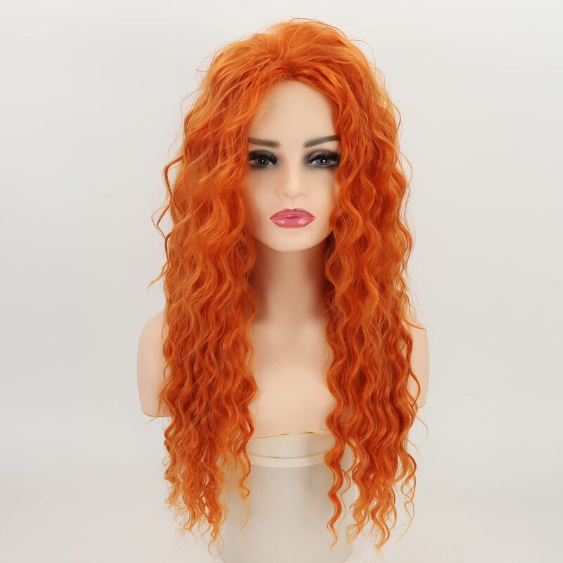 Cross-Border Fashion European and American Long Curly Hair African Small Curly Wig Front Lace Wig Machine-Made Chemical Fiber Full Headgear