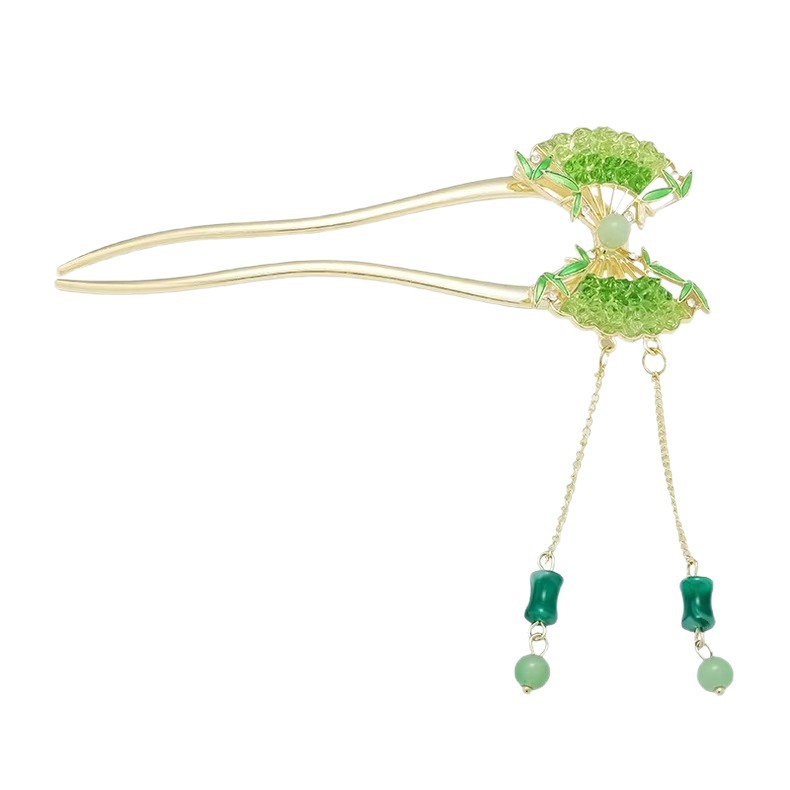 Gufeng Hanfu Accesorios para el cabello Horquilla para el cabello en la parte posterior de la cabeza Chica de estilo chino Too de balanceo con flecos Horquilla Accesorios para el cabello al por mayor