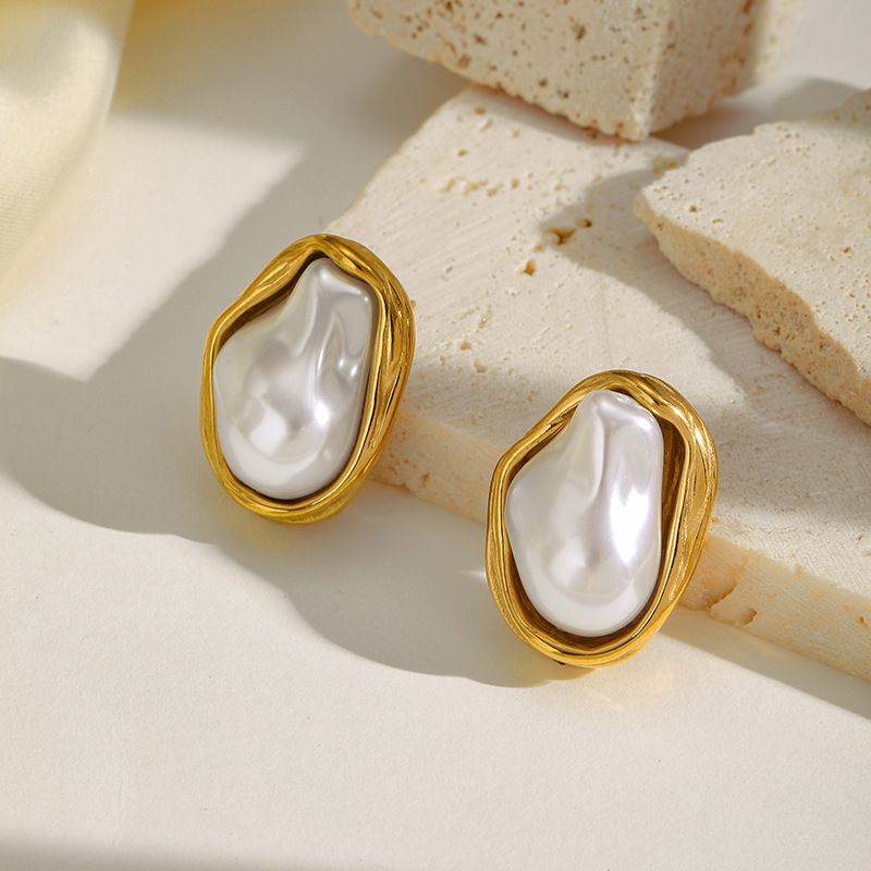 20g Weight 304 Stainless Steel Ear Needle Material Drop Earrings, Ear Studs Classification 1 Pair Quantity Holiday, Daily Occasion 304 Stainless Steel, Imitation Pearl Material Geometric Pattern All Seasons Season Women's Gender Polished Finish IG Style, Elegant, Vintage Style Style 1 Pair IG Style Elegant Vintage Style Geometric 304 Stainless Steel Imitation Pearl Drop Earrings Ear Studs 14