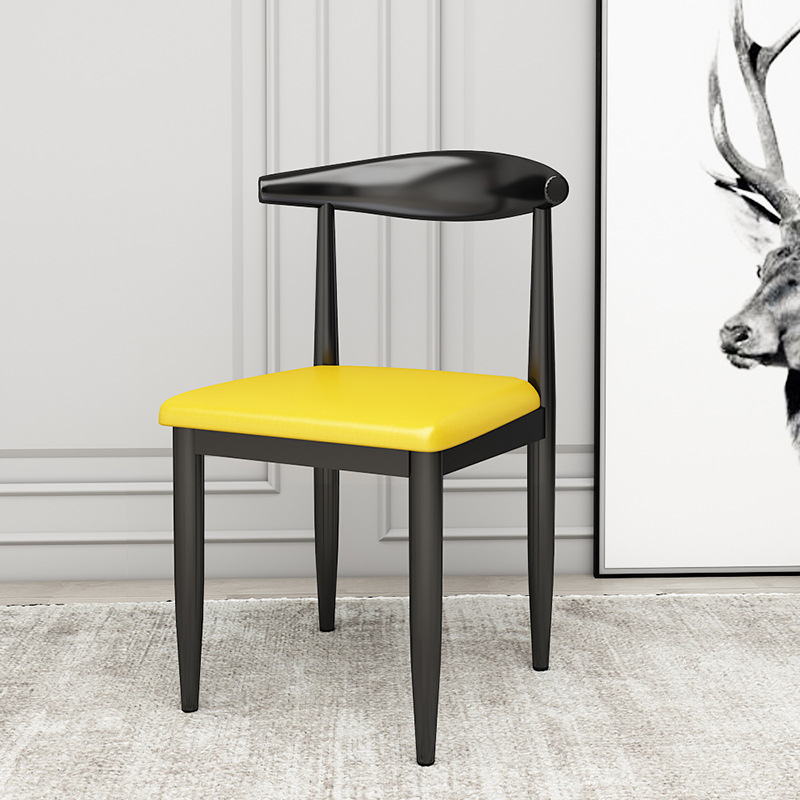 Mesa de comedor silla de lujo ligera silla de cuerno casera respaldo escritorio para aprender maquillaje simple silla de negociación especial de restaurante moderno