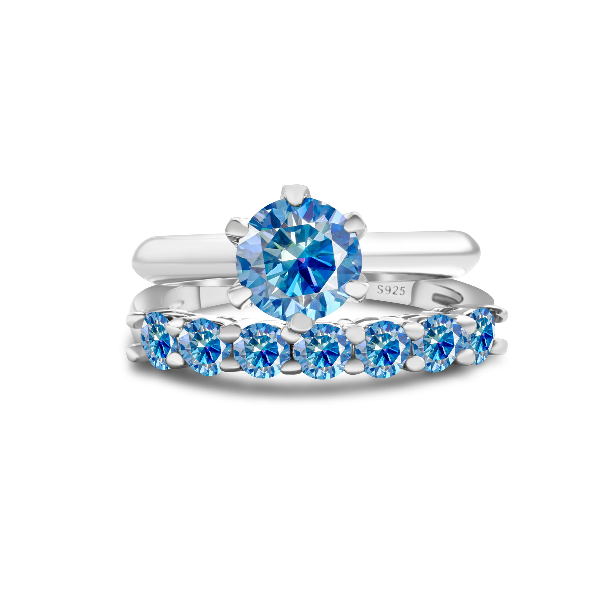 1.7CT anillo de piedra de moissanita oro S925 plata de moissanita conjunto con certificado GRA