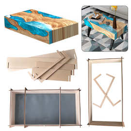 亚马逊热款diy河流桌模具制作桌面饰品摆件硅胶模具现货直销