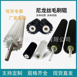 毛刷辊果蔬清洗皮带除尘铝片去屑玻璃陶瓷去污抛光尼龙丝工 业毛