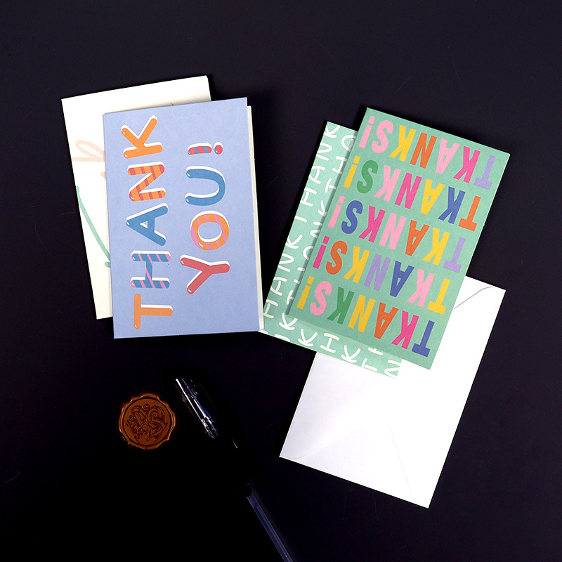 Ventas directas de la fábrica Día del maestro personal de la empresa gracias tarjeta de felicitación mensaje comercial tarjeta de felicitación simple pequeña tarjeta de felicitación al por mayor