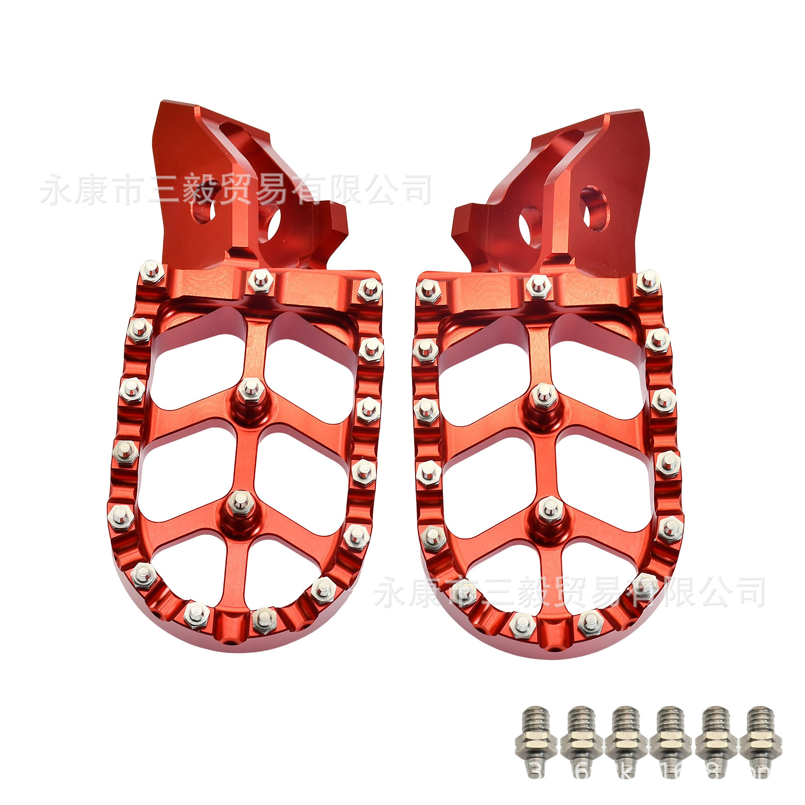 Motuoche – Foot Pegs Motorcycle pedals - red