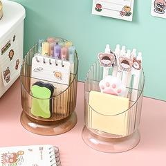 Elegant, High-End, Transparent Acrylic Desk Organizer with Clear Dividers – Creative Storage Tube for Makeup Brushes (Wholesale Available)