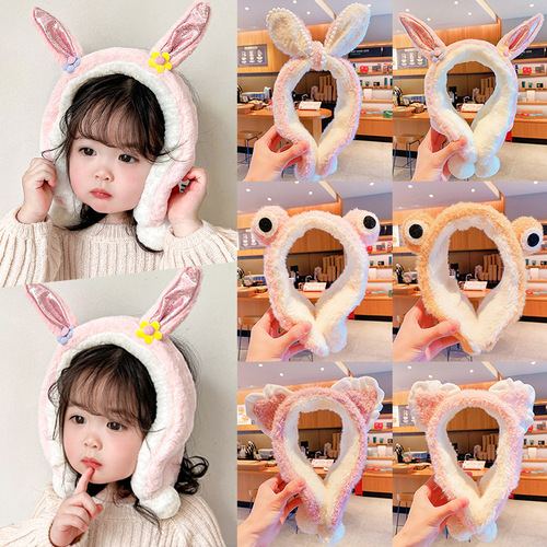 Korean cartoon plush ear muffs winter deer antler ear covers cute rabbit ears warm ear muffs