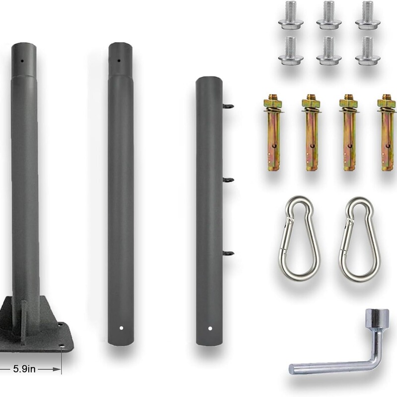 Aile Terrace Sunshade Sail Garden Light Separates Light Rod 3m Hook Saving Volume Villa Rod Separates Rod
