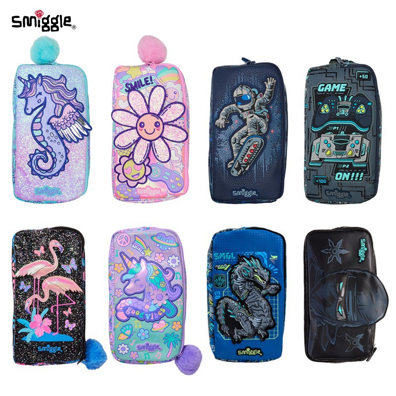 Double-layer capacious cartoon pencil case for students