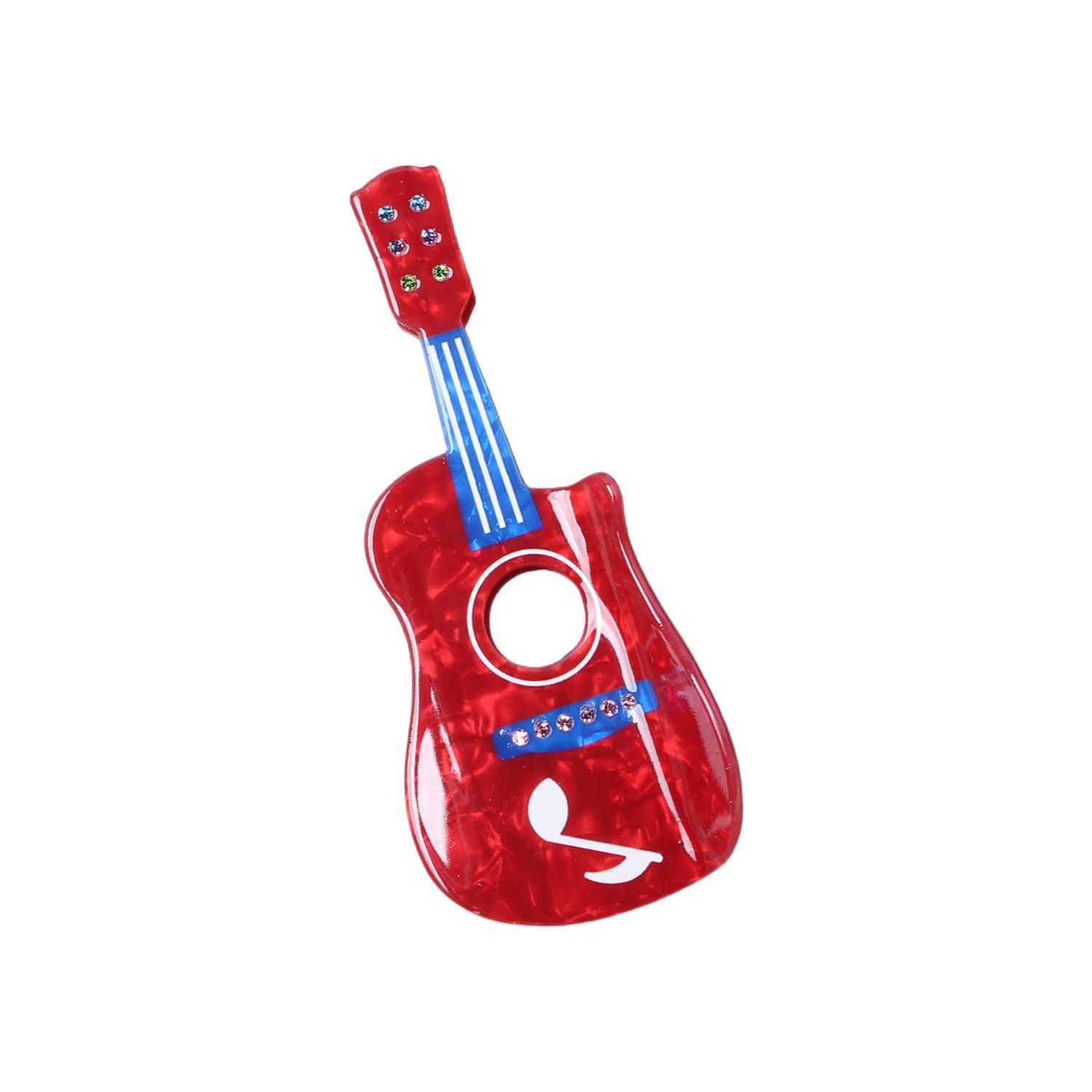 Temperamento de alta sensibilidad imitación acético guitarra clip de cabello de dibujos animados clip de tiburón de cabello de gran tamaño tocado