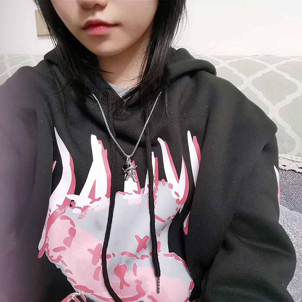 Hip-Hop Astronaut Titanium Steel Pendant Necklace Gold Plated Stainless Steel Necklaces_colorza_5