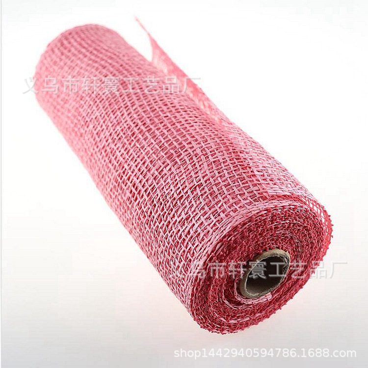 Cinta de malla de lona PP malla de plástico malla de embalaje de flores Amazon Navidad decoración de la puerta de malla