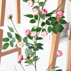 Simulated Rose Vine Artificial Flower Vine Air Conditioner Heating Pipe Vine Wrapping Decoration Plastic Vine Plant Screening