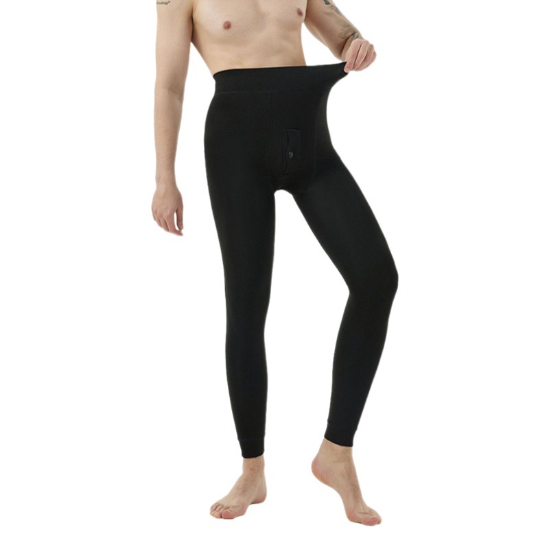 Pantalones cálidos de los hombres forrados de lana engrosada pantalones de una pieza de los hombres SLIM-Fit de Cachemira polainas de pelusa Pantalones de fábrica al por mayor