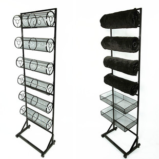 Iron Velvet Floor-Standing Single-Sided 6-Layer Head Buckle Rack Hairband Hairpin Jewelry Storage Display Jewelry Shelf