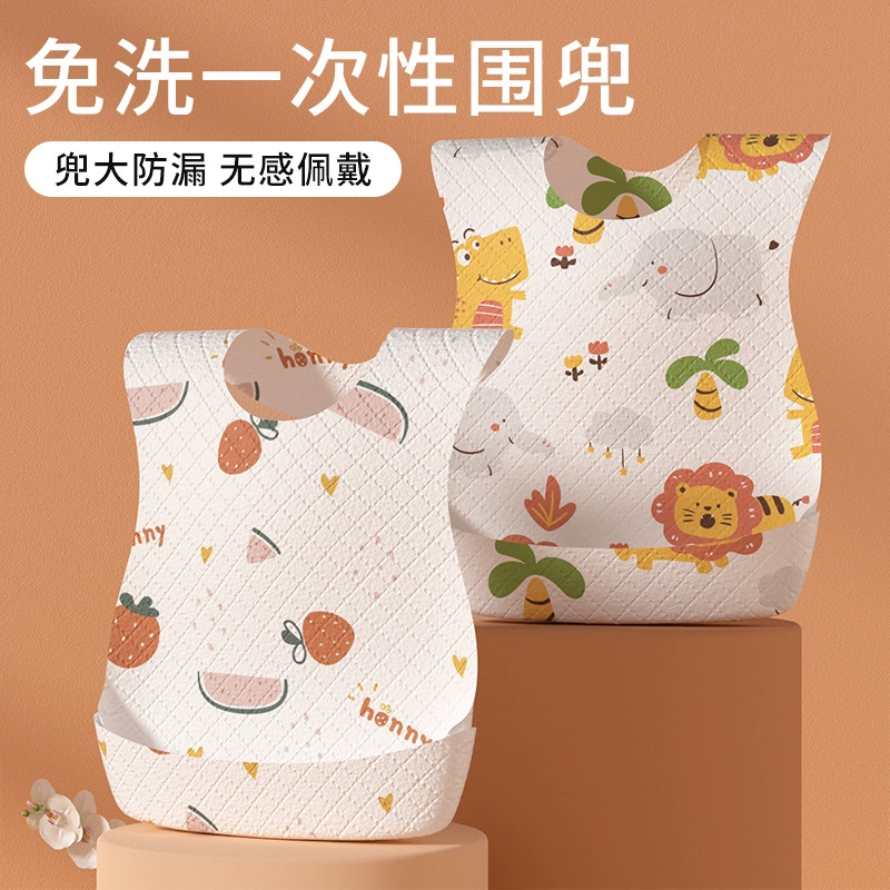 Одноразовые нагрудники для детского питания для рисовых карманов для детского одноразового использования полотенце для переносных путешествий водонепроницаемый нагрудник завод оптом