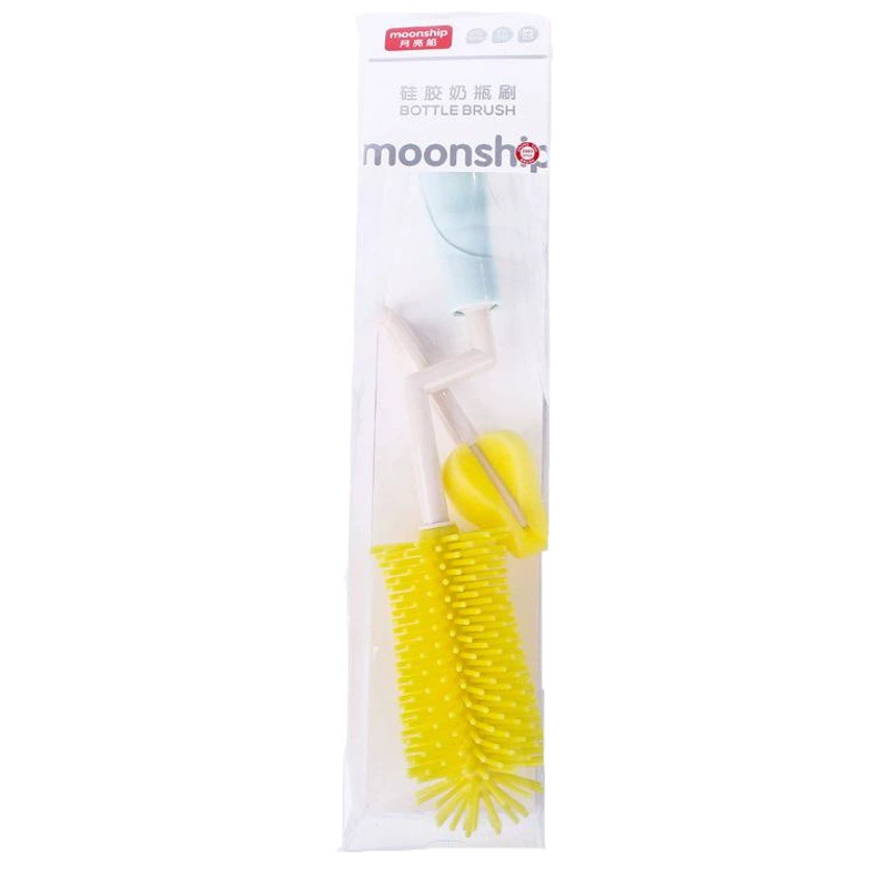 Лодка Moon Boat, новая силиконовая щетка для бутылок, губка, щетка для соски, вращающаяся щетка для чашки, щетка для чистки бутылок, чашка для воды