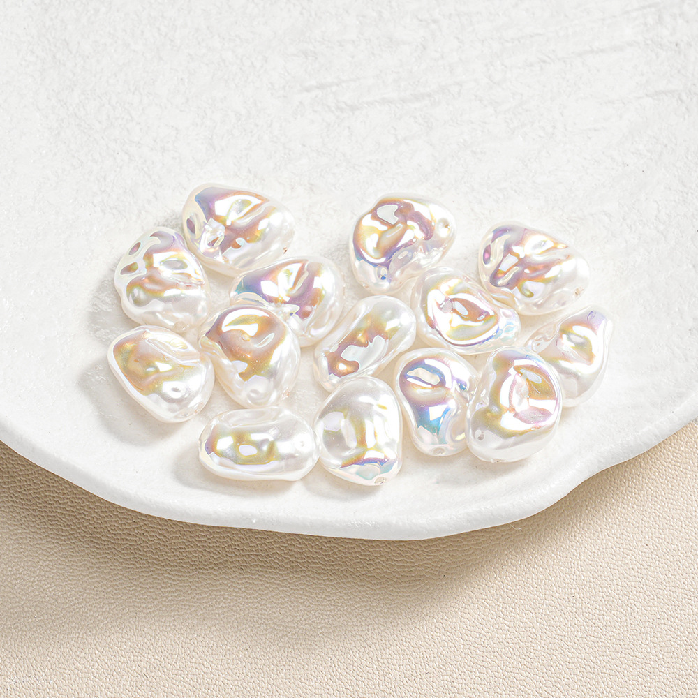 30 ABS barroco de forma especial piedra pequeña perla ovalada con cuentas pulsera de bricolaje collar accesorios de joyería lote suelto
