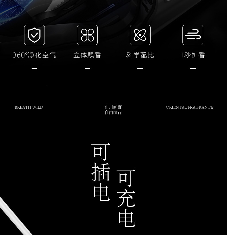 Emma Molly Smart Car Aromatherapy Machine Car Perfume Car Interior Purification and Odor Removal Portable Long-Lasting Fragrance Wholesale