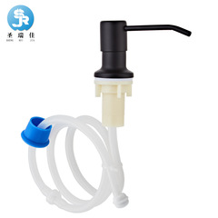 Saint Ruijia 304 stainless steel sink soap dispenser kitchen bathroom hardware pendant cross-border extension tube press pump head