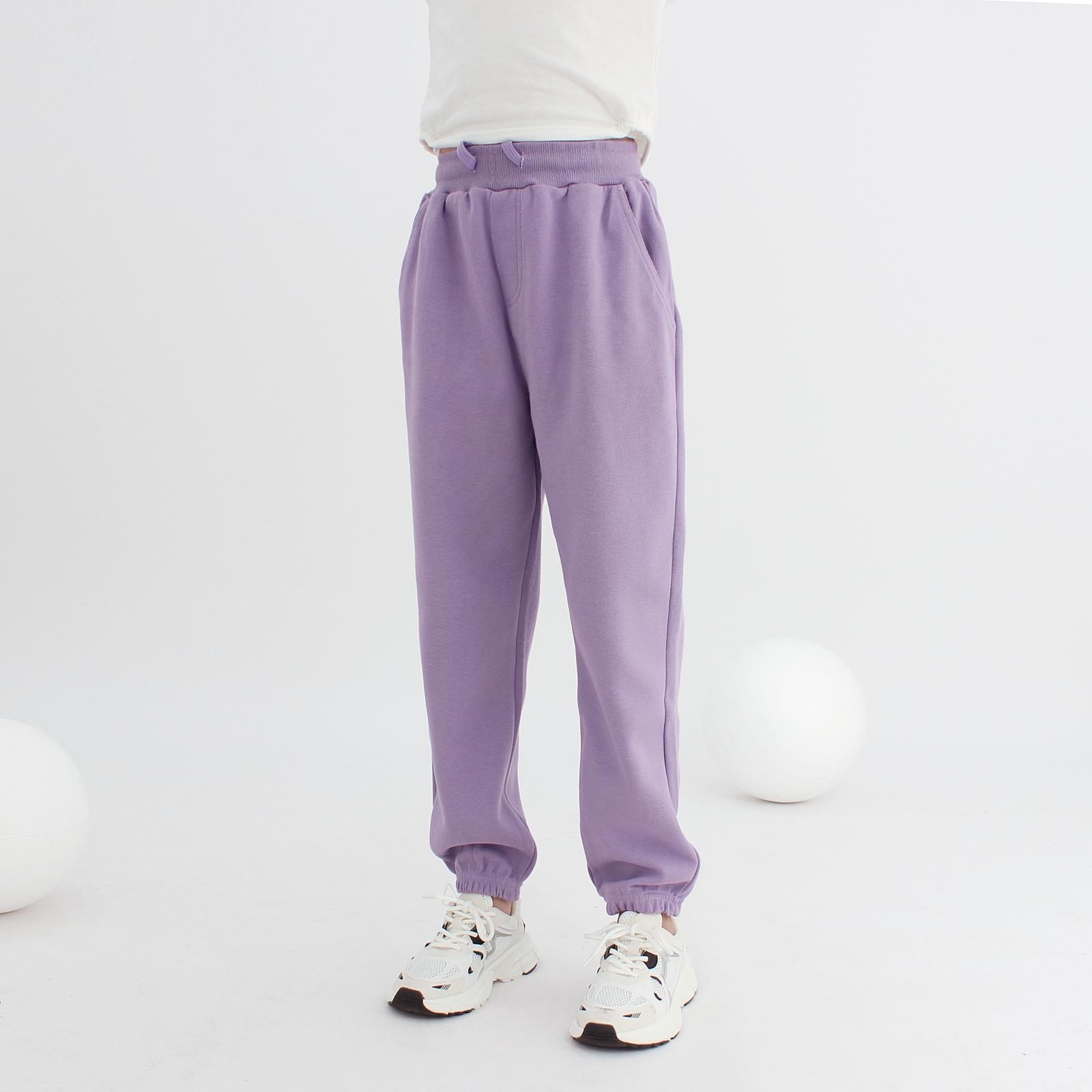 Otoño e invierno estilo coreano nuevos pantalones forrados de lana para niños de color sólido para niños grandes pantalones de chándal cálidos para niñas Generación de cabello image 16