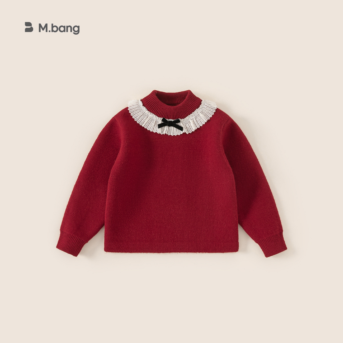 Yoobao ropa infantil de niñas suéter de arco cardigan otoño invierno rojo nuevo bebé ropa de Año Nuevo abrigo de punto