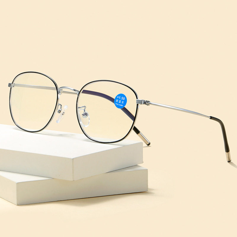 New Retro Full-Frame Metal Anti-Blue Light Reading Glasses, Ultra-Thin Texture Reading Glasses for Men, Ultra-Light Reading Glasses Wholesale New Retro Full-Frame Metal Anti-Blue Light Reading Glasses, Ultra-Thin Texture Reading Glasses for Men, Ultra-Light Reading Glasses Wholesale