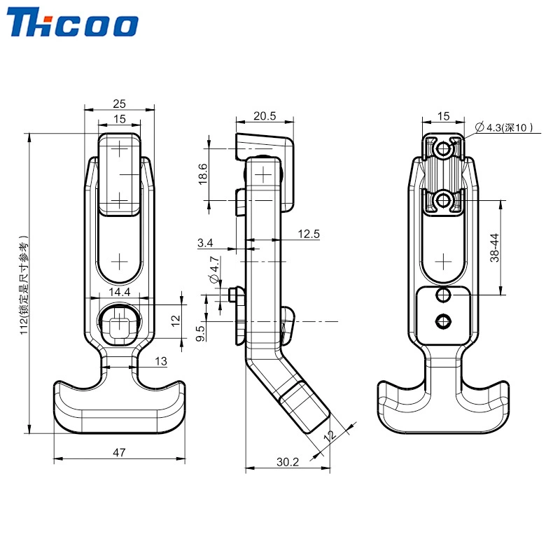 Резиновый ударопоглощающий зажим с замком, эластичный RV, 20×4.7×3.2 см, установка:C9114-1190/C9114-2190