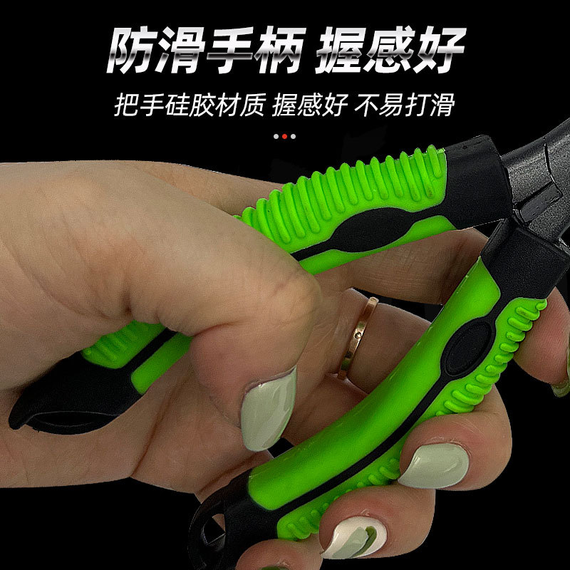 Equipo de pesca tubo de cobre doble tubo de cobre línea de pesca titular carcasa que prensa alicates de pesca abrazadera de alambre de acero tubo que prensa alicates traje