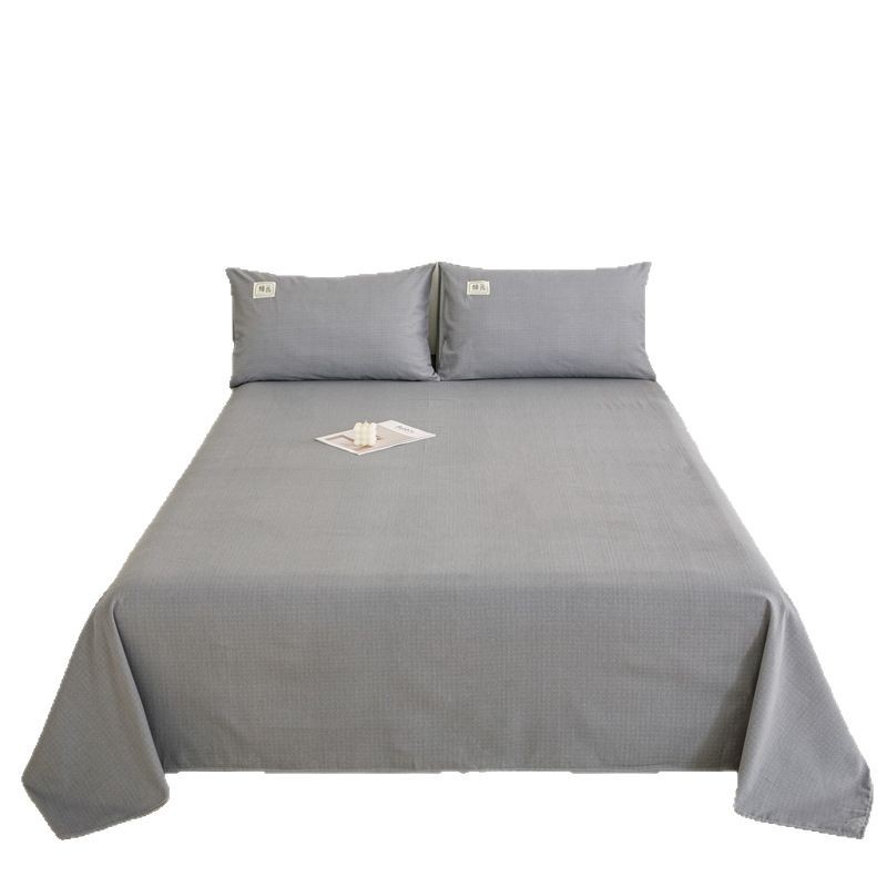 Nuevo tipo A color sólido sábana individual de algodón engrosada sábana de algodón 100% ecológico jet funda de almohada individual de tres piezas