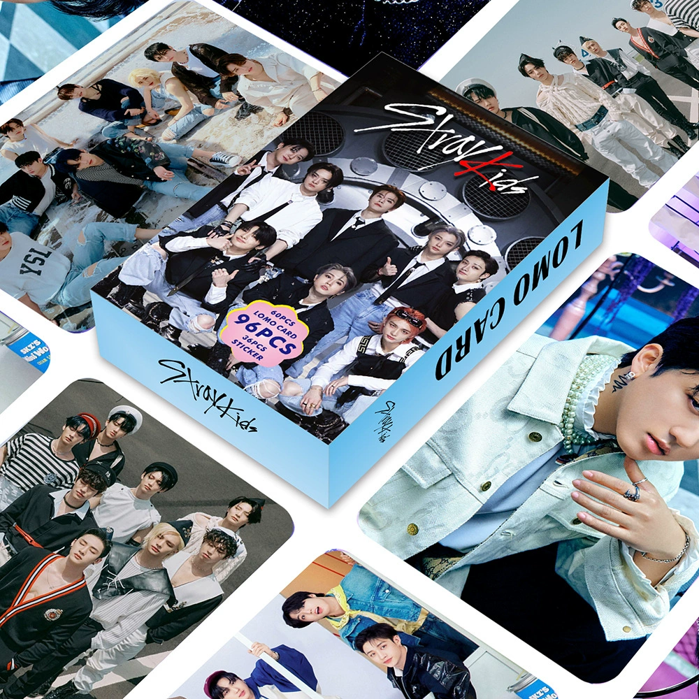 96шт набор наклейек из маленьких карточек: Korean Star Total Links StrayKids Attez Seventeen