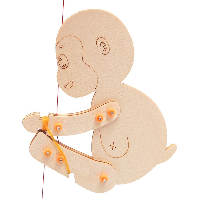 Bricolaje escalada mono tecnología pequeña producción de ciencia para niños experimento de enseñanza juguetes jóvenes estudiantes paquete de material hecho a mano al por mayor