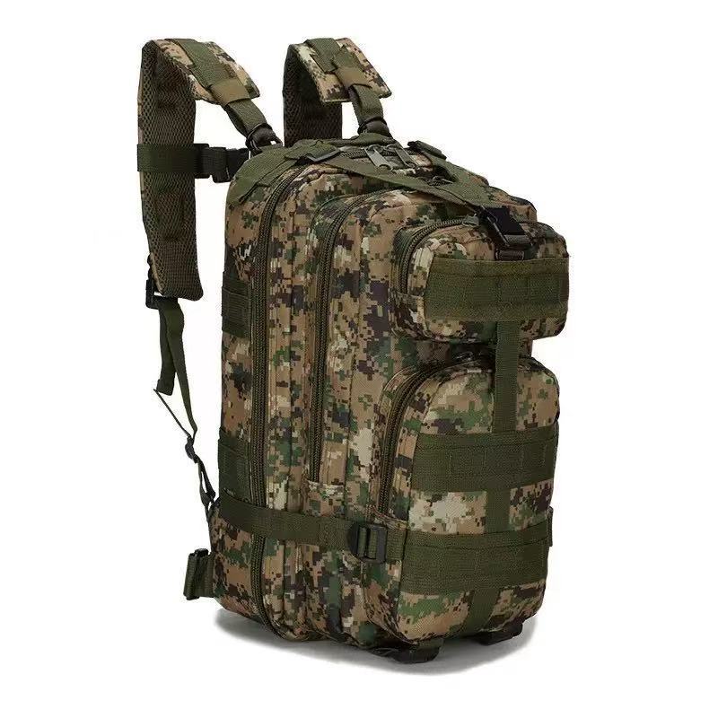 Mochila táctica militar para fanáticos del ejército, mochila funcional de camuflaje 3p, impermeable, para montañismo y senderismo al aire libre, con correas con cojín de aire