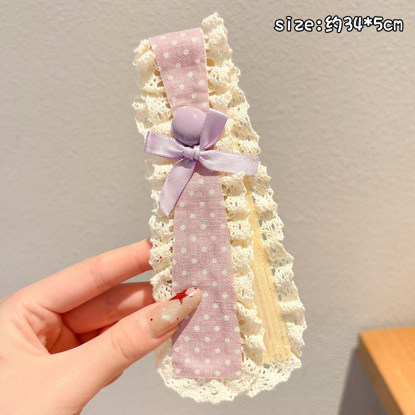 5#水玉紫約3.4×5cm