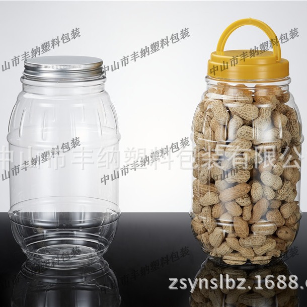厂家直销 PTE环保食品塑料瓶 透明密封食品包装罐 D61 2350ml