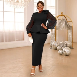 大码连衣裙;连衣裙;大码休闲套装