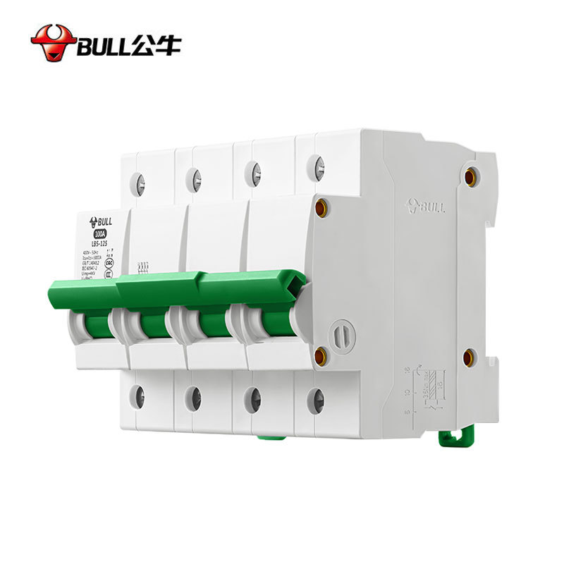 公牛空气开关 LB5-125系列C型断路器4P 窄体大功率空开 电闸
