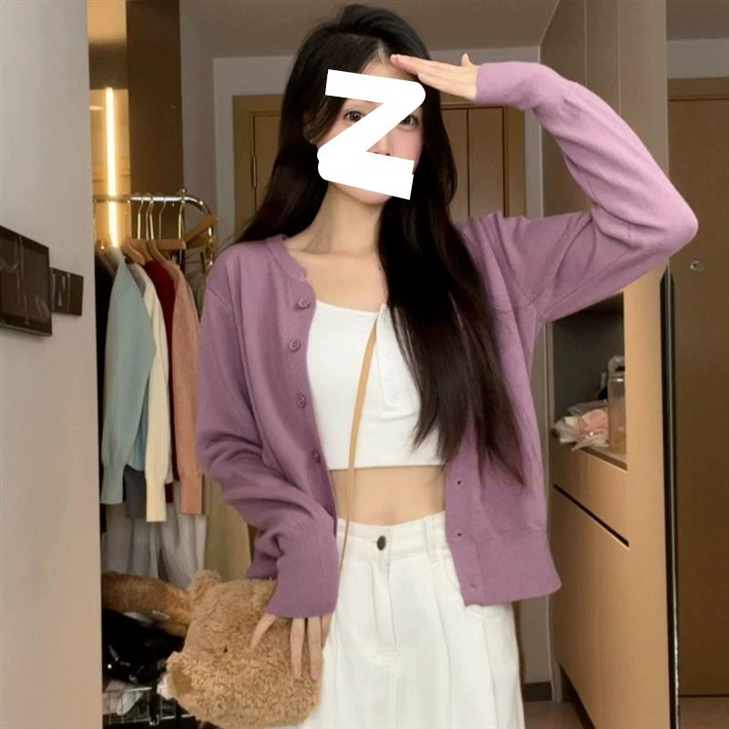 Spring cardigan, body-friendly thin autumn sweater, jacket, oversize