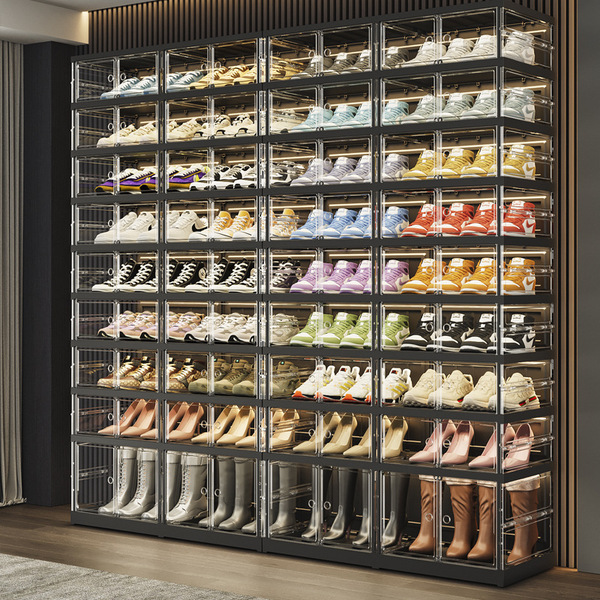 Transparent shoe cabinet