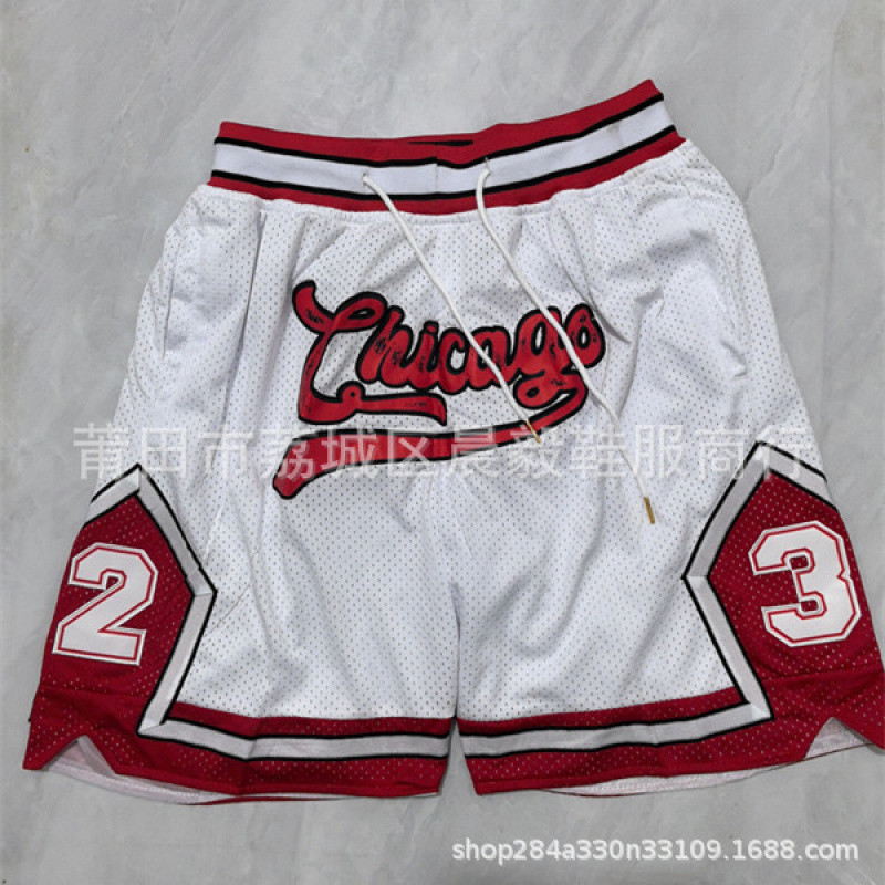 Wholesale Basketball Shorts Raptors Lakers Bulls Heat Celtics 49Ers Magic Embroidered Pocket Shorts