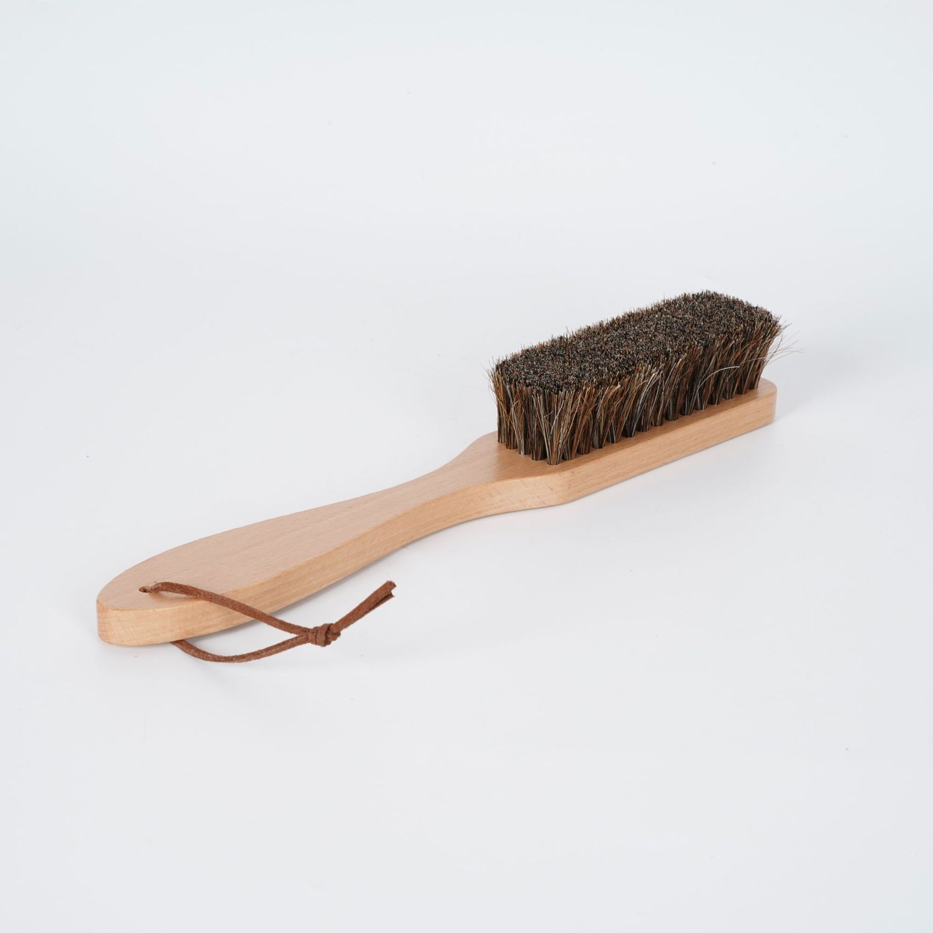 Cepillo de Zapatos de Pelo de Caballo de Madera de Haya, Descontaminación y Cuidado, para Calzado y Ropa