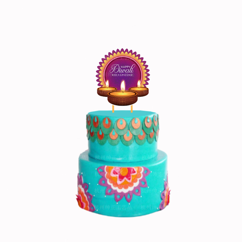 列灯節パーティー装飾インド万灯節diwali拉旗バナーケーキ挿し木ラテックス風船セット|undefined