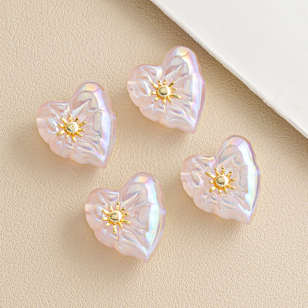 Cuentas pequeñas en forma de corazón torcido con purpurina fina, accesorios para cadena de teléfono, llavero, joyería, cuentas mixtas, venta al por mayor