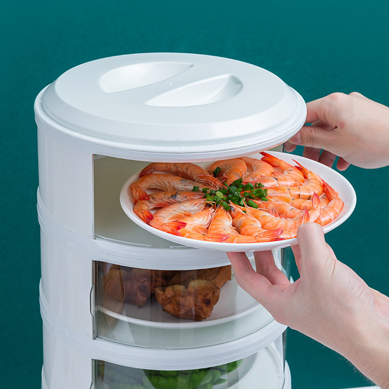 台所の保温野菜カバーの残り物は、折り畳み可能な多層防ハエ虫分注ケース多機能料理収納ケース|undefined